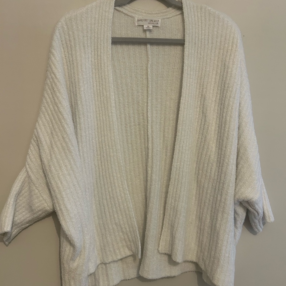 Barefoot Dreams Cozychic Lite Kimono Sleeve Cardigan Sweater Sz 1X